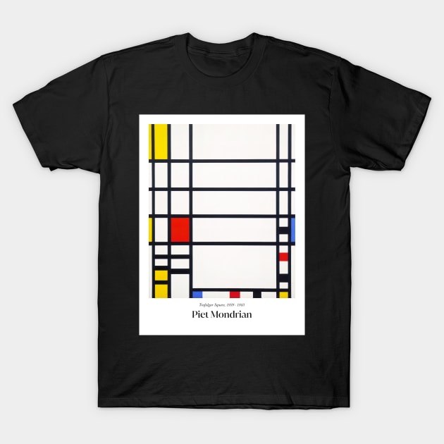 Trafalgar Square with text by Mondrian T-Shirt by MurellosArt